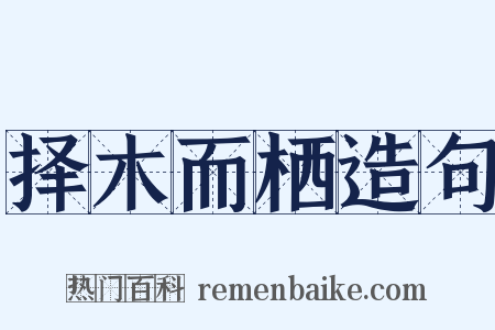 择木而栖造句是什么意思的图片